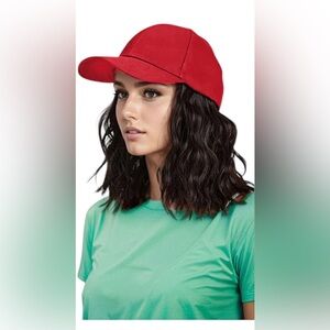 Women's Baseball Cap with Black Hair Extensions 12" inches"